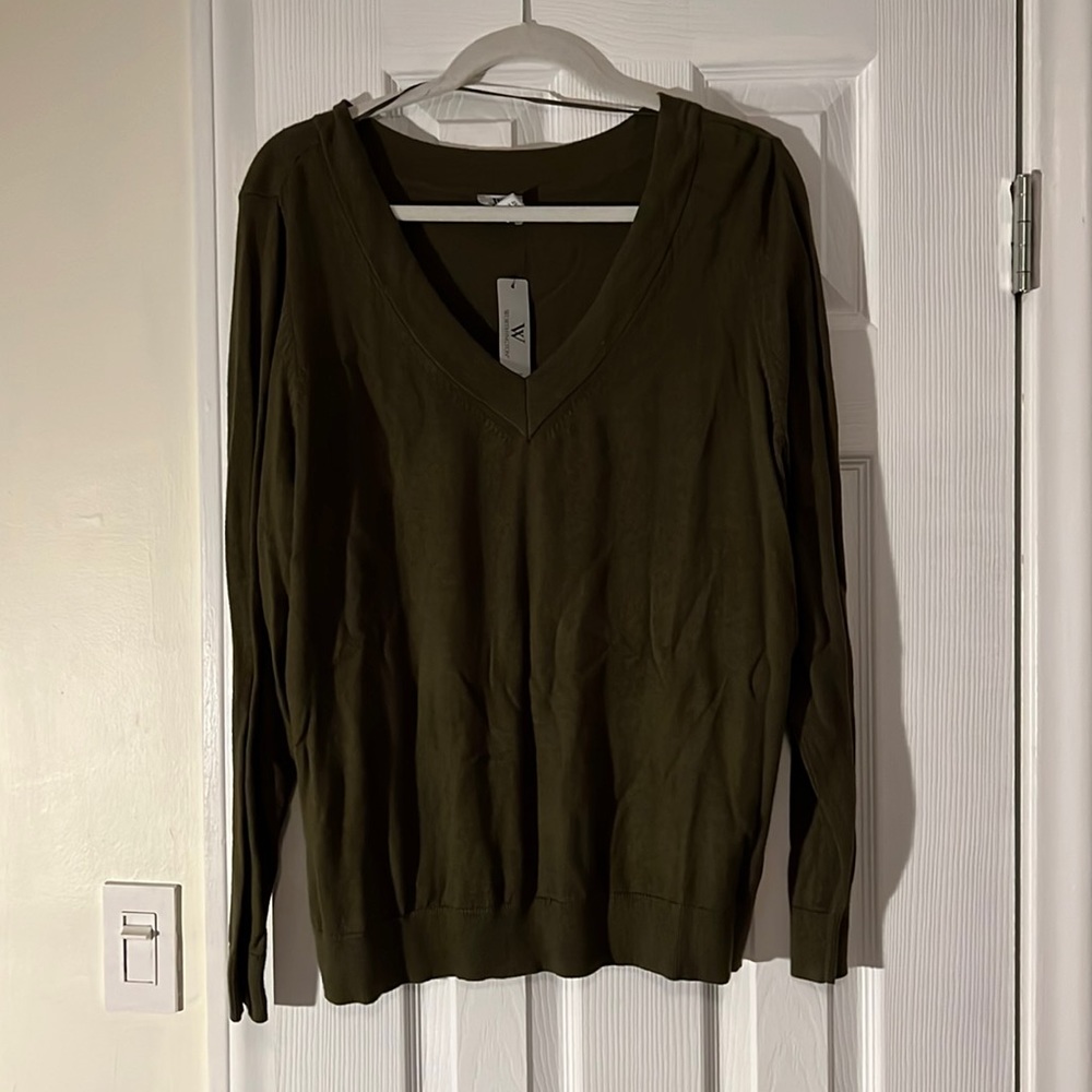 Worthington Green Sweater New With Tags plus size